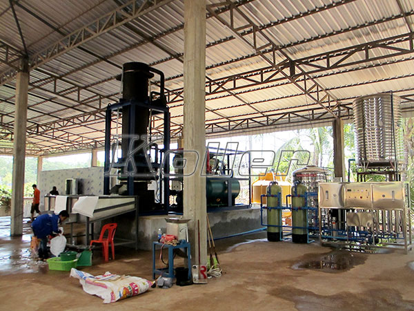 2sets of 20tons tube ice machine in Laos