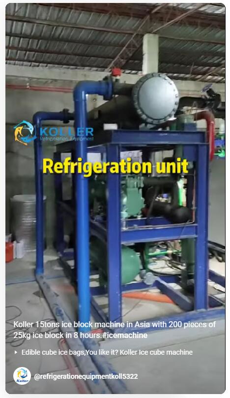 Koller 15tons ice block machine in Asia