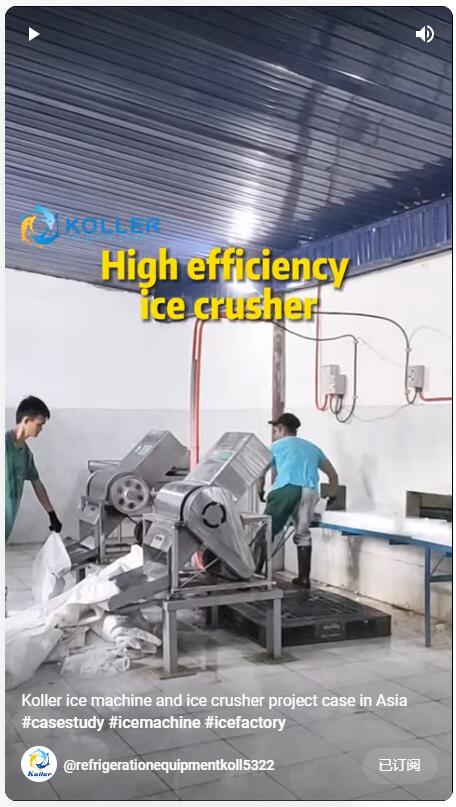 Koller 5 tons ice block machine on customer site