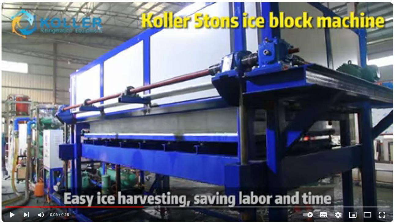 Koller 5tons ice block machine making large block ice for vegetable seafood cooling preservation