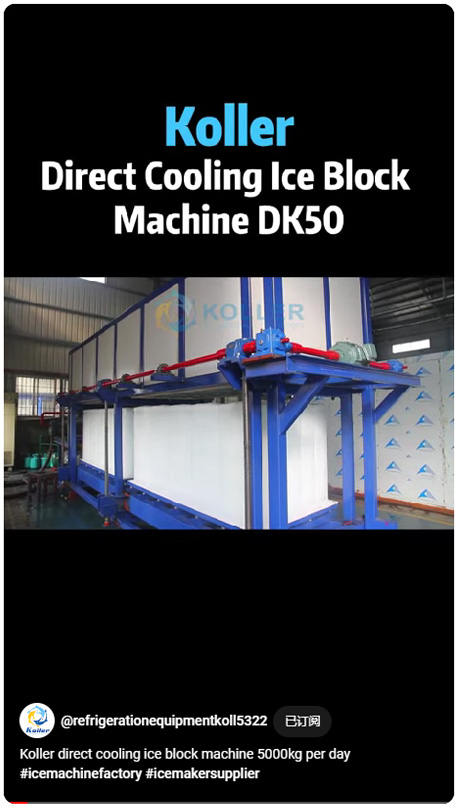 Koller direct cooling ice block machine 5000kg per day